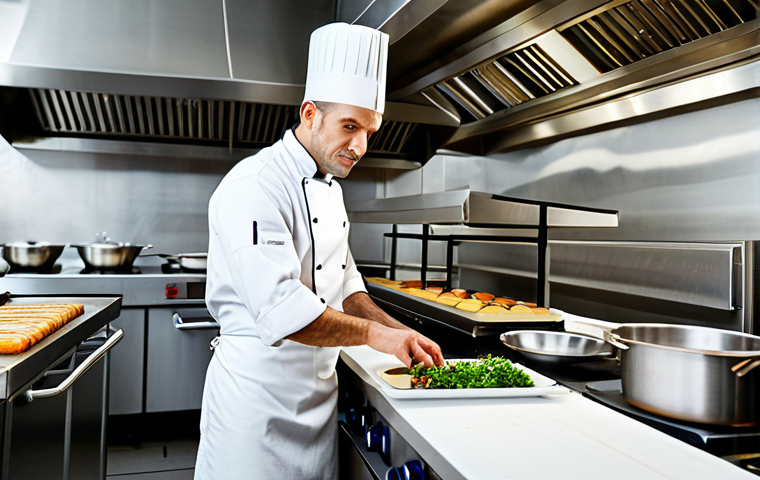 **
"A professional French chef in a clean, modern restaurant kitchen, fully clothed in chef's whites, preparing a classic French dish, appropriate attire, safe for work, perfect anatomy, natural proportions, food photography, high quality, professional"
**