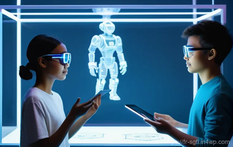 디지털 스토리의 구조적 통합 기법 - **Prompt 2: Interactive Storytelling and Choice**
    "A young woman, mid-20s, dressed in fashionabl...