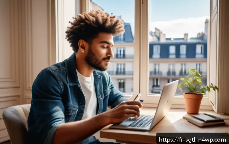 디지털 스토리와 소셜 미디어의 융합 - A modern French social media influencer in a cozy Parisian apartment, engaging with followers during...